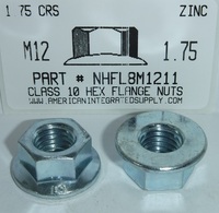 M12-1.75 HEX FLANGE NUT CLASS 10 STEEL ZINC D6923