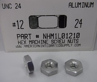 #12-24 HEX MACHINE SCREW NUT 6061T6 ALUMINUM (DISCONTINUED)