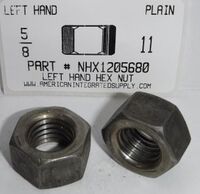 5/8-11 LEFT HAND HEX NUT FINISHED STEEL PLAIN (DISCONTINUED)