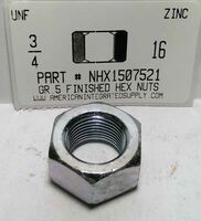 3/4-16 FINISHED HEX NUT SAE J995 GRADE 5 STEEL ZINC PLATED