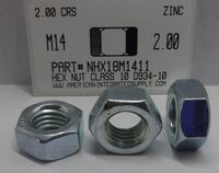 M14-2.00 FINISHED HEX NUT CLASS 10 STEEL ZINC D934-10