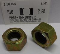 M18-2.50 FINISHED HEX NUT CLASS 10 STEEL ZINC D934-10