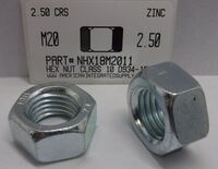 M20-2.50 FINISHED HEX NUT CLASS 10 STEEL ZINC D934-10