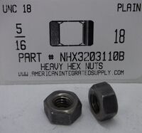 5/16-18 HEAVY HEX NUT STEEL PLAIN