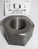 1-3/4-5 HEAVY HEX NUT STEEL PLAIN 2-3/4"AF X 1-23/32"TH (DISCONTINUED)