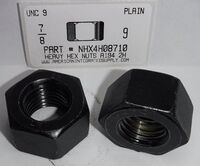 7/8-9 HEAVY HEX NUT A194 GRADE 2H STEEL PLAIN