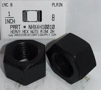 1-8 HEAVY HEX NUT A194 GRADE 2H STEEL PLAIN