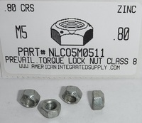 M5-.80 HEX CONE TOP LOCKNUT CLASS 8 STEEL ZINC PLATED