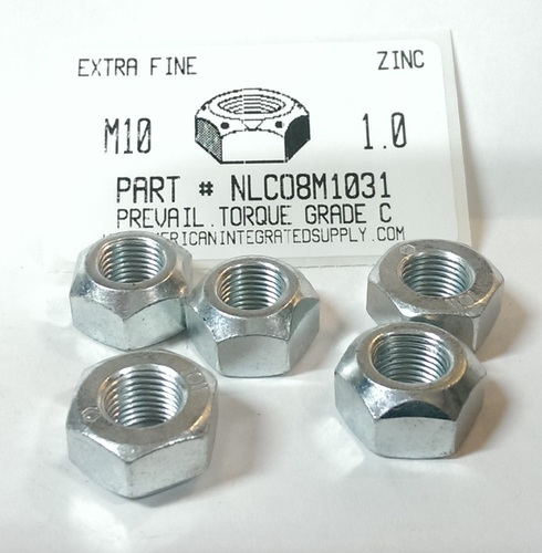 M10-1.00 HEX CONE TOP LOCKNUT CLASS 10 STEEL ZINC PLATED