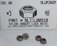 #3-48 HEX NYLON INSERT LOCK NUT ALUMINUM (DISCONTINUED)