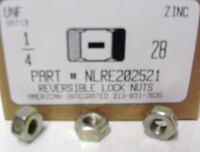 1/4-28 HEX REVERSIBLE LOCKNUT COLD FORMED STEEL ZINC PLATED