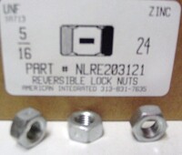 5/16-24 HEX REVERSIBLE LOCK NUT COLD FORMED STEEL ZINC PLATED
