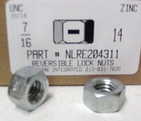 7/16-14 HEX REVERSIBLE LOCKNUT COLD FORMED STEEL ZINC PLATED