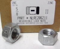 5/8-11 HEX REVERSIBLE LOCKNUT COLD FORMED STEEL ZINC PLATED