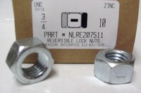 3/4-10 HEX REVERSIBLE LOCKNUT COLD FORMED STEEL ZINC PLATED