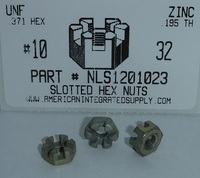 #10-32 HEX SLOTTED NUT STEEL ZINC PLATED (DISCONTINUED)