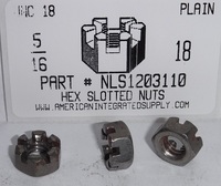 5/16-18 HEX SLOTTED NUT STEEL PLAIN (DISCONTINUED)