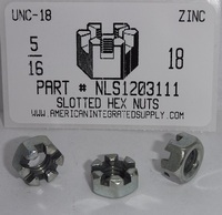 5/16-18 SLOTTED HEX NUT STEEL