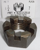 1-1/4"-7 SLOTTED HEX NUT STEEL