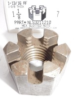 1-1/8"-7 HEAVY HEX SLOTTED NUT STEEL PLAIN 1-13/16 AF X 1.375 TH (DISCONTINUED)