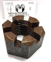 1-1/2"-6 HEAVY HEX SLOTTED NUT STEEL PLAIN 2-3/8 AF X 1-1/2 TH (DISCONTINUED)