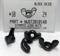 #10-24 WING NUT STAMPED STEEL BLACK OXIDE (DISCONTINUED)