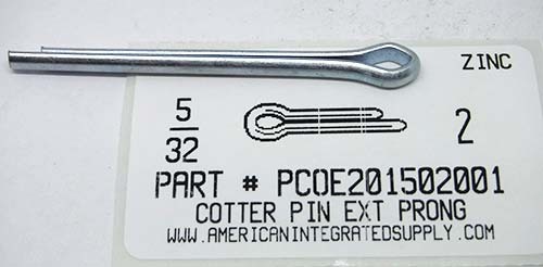 5/32X2 COTTER PIN EXTENDED PRONG STEEL ZINC PLATED (DISCONTINUED)