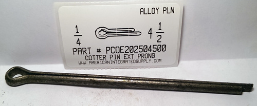 1/4X4-1/2 COTTER PIN EXTENDED PRONG STEEL PLAIN