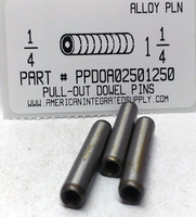 1/4X1-1/4 PULL DOWEL PIN ALLOY STEEL PLAIN #8-32 INTERNAL THREAD (DISCONTINUED)