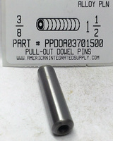 3/8X1-1/2 PULL DOWEL PIN ALLOY STEEL PLAIN #10-32 INTERNAL THREAD (DISCONTINUED)