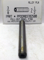 3/8X2-1/2 PULL DOWEL PIN ALLOY STEEL PLAIN #10-32 INTERNAL THREAD (DISCONTINUED)