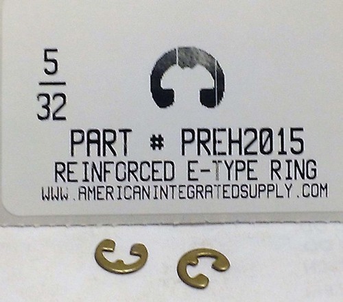 5/32" REINFORCED E-TYPE RETAINING RING .116 GRV .335 FREE OD