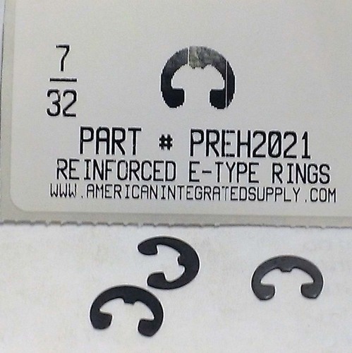 7/32" REINFORCED E-TYPE RETAINING RING .188 GRV .446 FREE OD