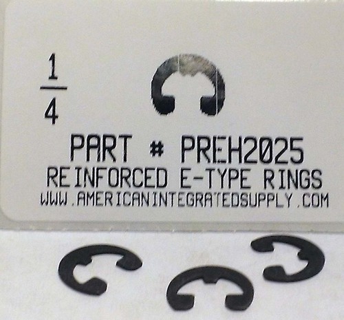 1/4" REINFORCED E-TYPE RETAINING RING .210 GRV .516 FREE OD