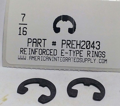 7/16" REINFORCED E-TYPE RETAINING RING .343 GRV .746 FREE OD