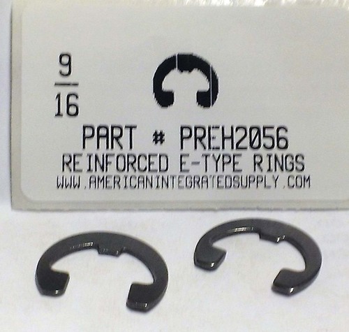 9/16" REINFORCED E-TYPE RETAINING RING .437 GRV .870 FREE OD