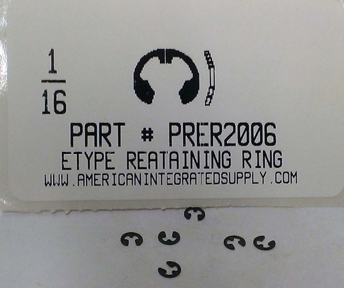 1/16" E-TYPE RETAINING .052 GROOVE DIAM