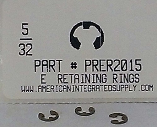 5/32" E-TYPE RETAINING RING .166 GRV .282 FREE OD
