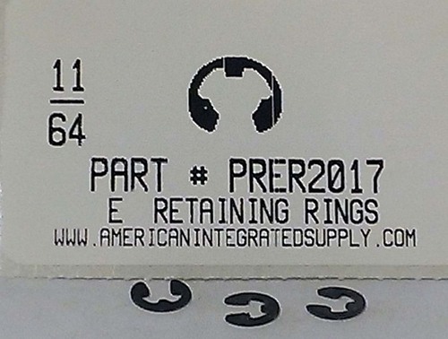 11/64" E-TYPE RETAINING RING .127 GRV .312 FREE OD