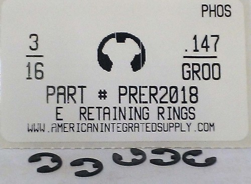 3/16" E-TYPE RETAINING RING .147 GRV .335 FREE OD