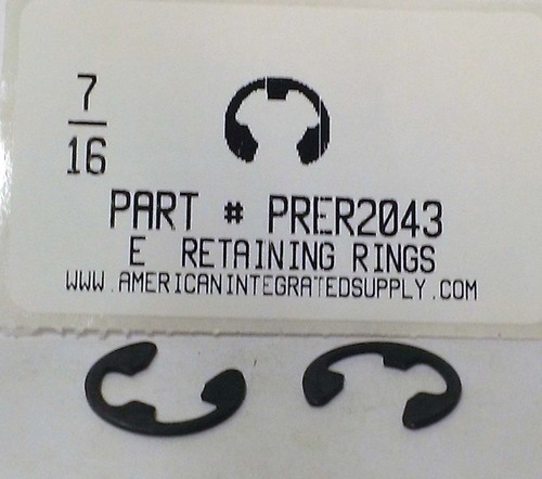 7/16" E-TYPE RETAINING RING .343 GRV .687 FREE OD