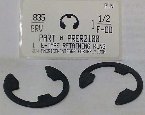 1" E-TYPE RETAINING RING .835 GRV 1.500 FREE OD