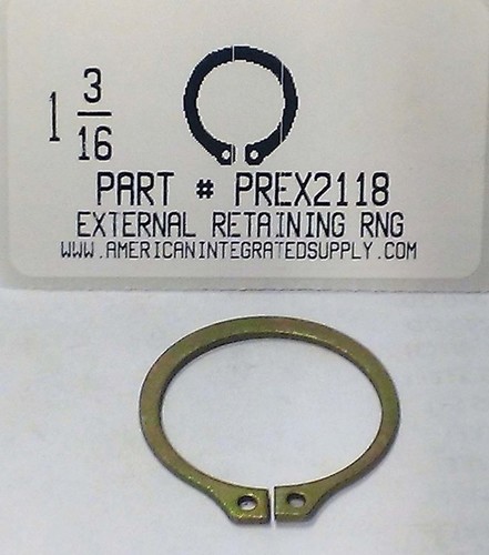 1-3/16 EXTERNAL RETAINING RING 1.118 GROOVE 1.098 FREE ID