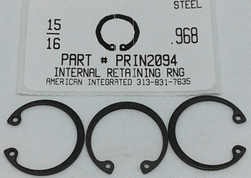 15/16 INTERNAL RETAINING RING STEEL .968 GROOVE