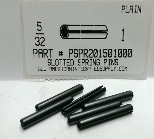5/32X1 SLOTTED SPRING PIN STEEL PLAIN