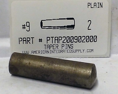 #9X2 TAPER PIN STEEL PLAIN .591" LARGE END DIAMETER (DISCONTINUED)