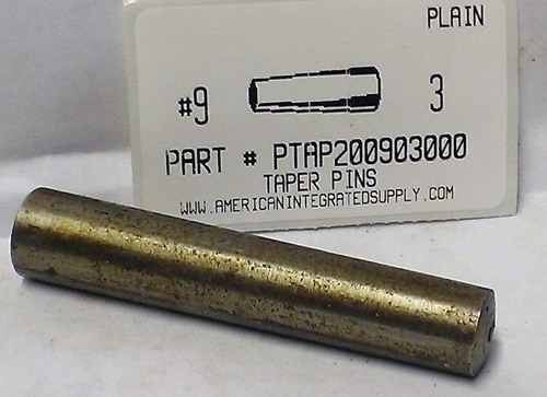 #9X3 TAPER PIN STEEL PLAIN .591" LARGE END DIAMETER
