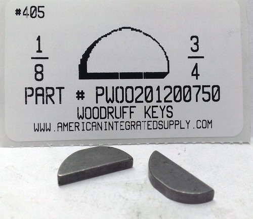 #7 1/8X3/4 WOODRUFF KEY STEEL PLAIN