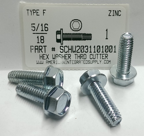 5/16-18X1 HEX WASHER HEAD THREAD CUTTING SCREW