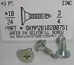 #10-24X3/4 WAFER HEAD PHILLIPS SELF DRILLING SCREW #3 POINT STEEL ZINC PLATED